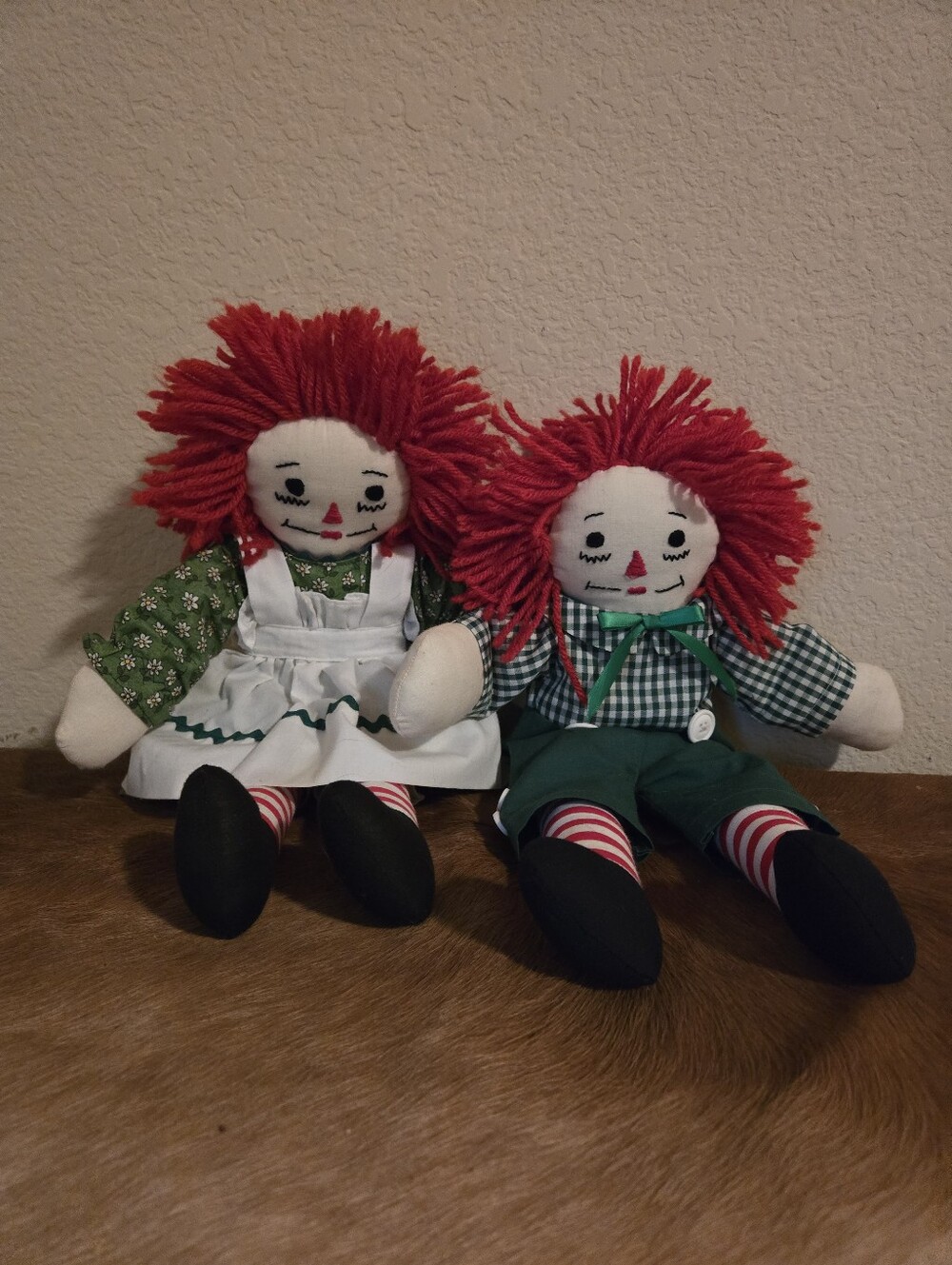 Handmade 15" Raggedy Ann And Andy, $25 for both, All Handmade Clothes also